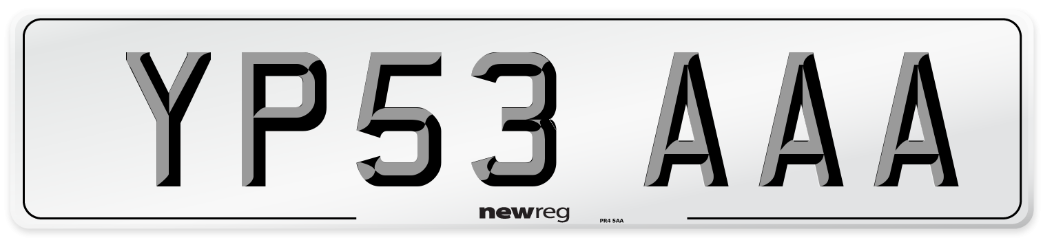 YP53 AAA Number Plate from New Reg
